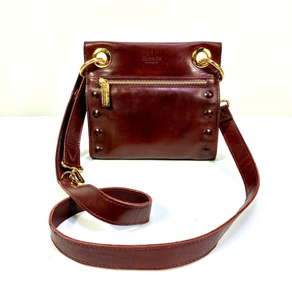 Hammitt Los Angeles Tony Small Leather Crossbody Bag Cherry Burgundy - Picture 1 of 17